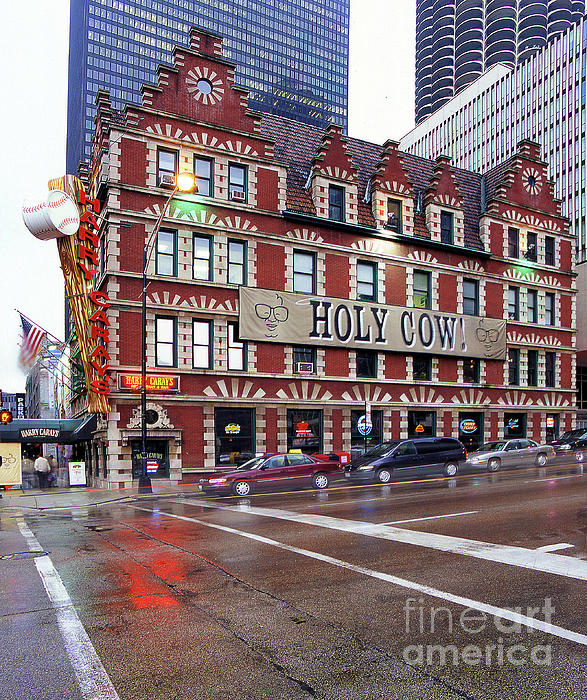 Harry Caray Restaurant Steakhouse in the Rain Fleece Blanket by Wernher  Krutein - Pixels