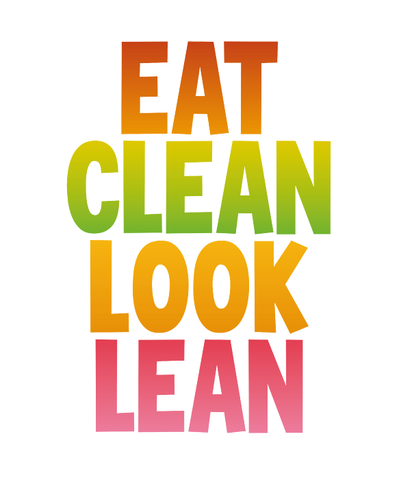 Healthy Lifestyle Gifts Eat Clean Look Lean Drawing by Kanig