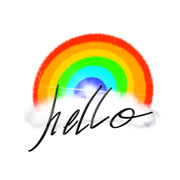 Hello Rainbow T-Shirt by Caitlin Clark - Pixels