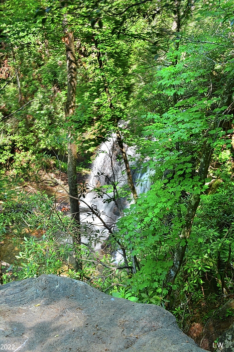 Lisa Wooten - Hidden Waterfall Below The Boulder Vertical