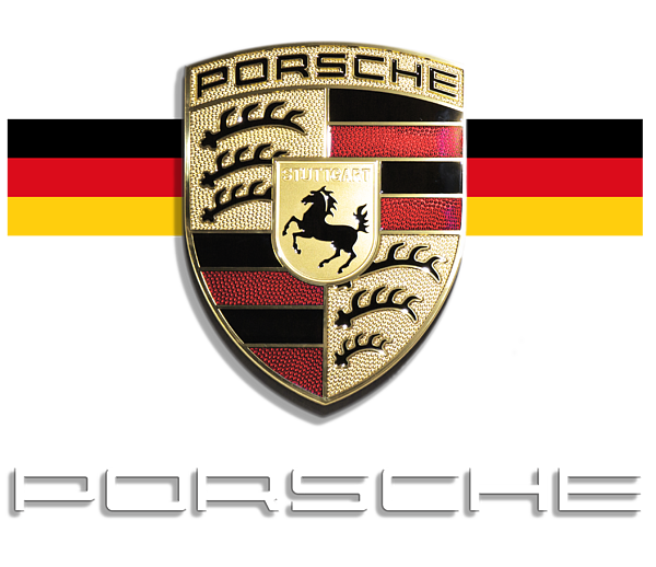 High Res Quality Porsche Logo - Hood Emblem Made in Germany Sticker