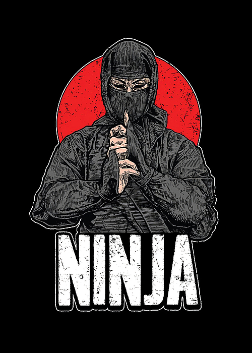 Hobby Karate NINJA RED GRUNGE Jigsaw Puzzle by Towery Hill - Pixels