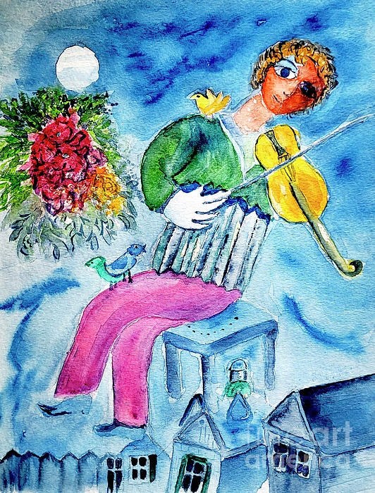 Patricia Kilian - Homage to Marc Chagall Blue