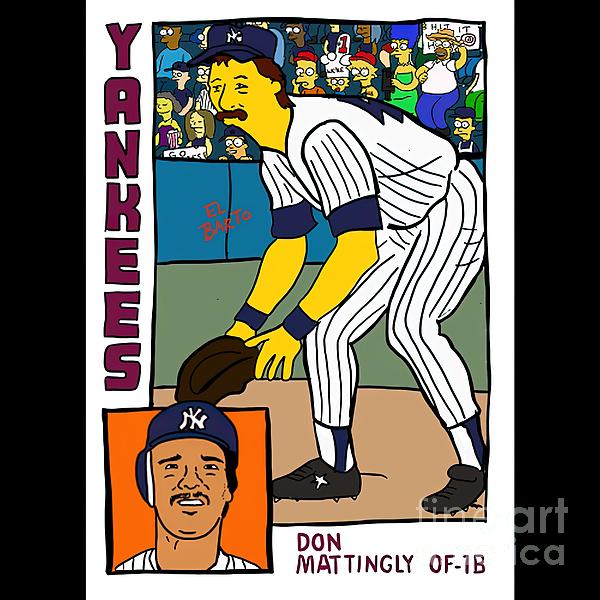 Yankees Shirt, Don Mattingly Simpson Parody, Homer At The Bat Baseball Card  T-shirt - Olashirt