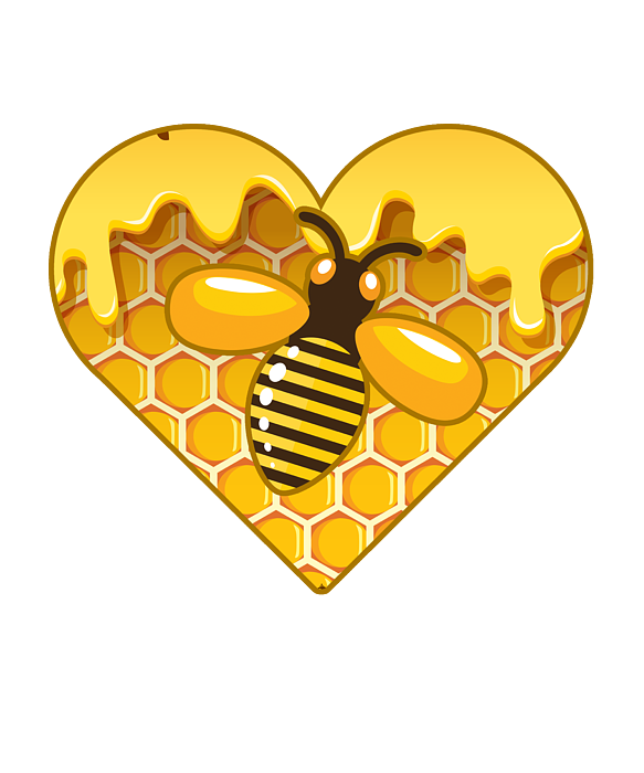 Honeycomb Heart Bee Beekeeper Honeycomb Gift Greeting Card by Thomas Larch