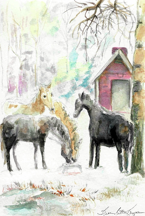 Bernadette Krupa - Horses Feeding