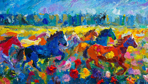 Don Cowan - Horses in a Field #1