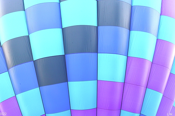 Lisa Wooten - Hot Air Balloon Abstract Blue And Purple