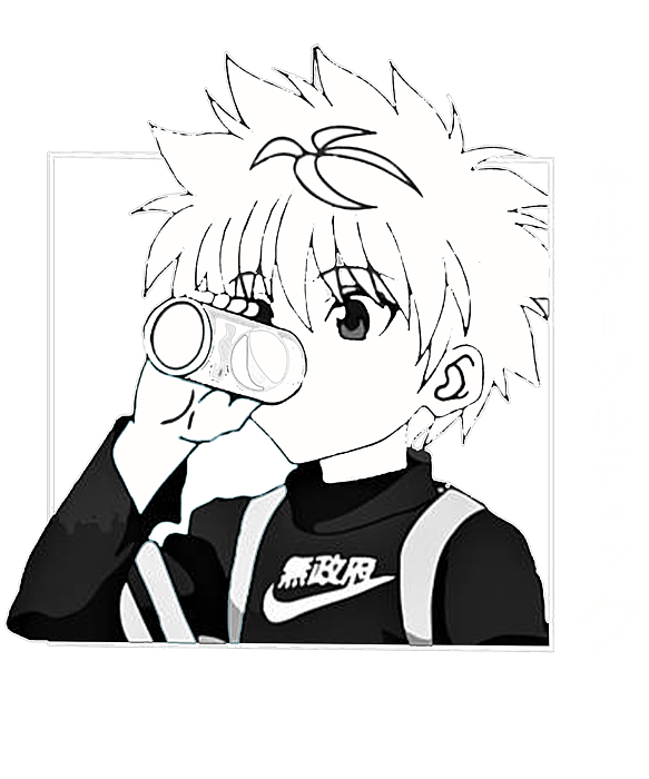 Hunter x Hunter Killua Zoldyuc Drinking Soda Sticker by Fantasy Anime ...