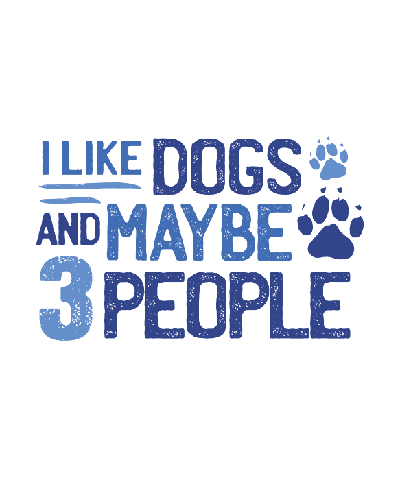 three people with dogs