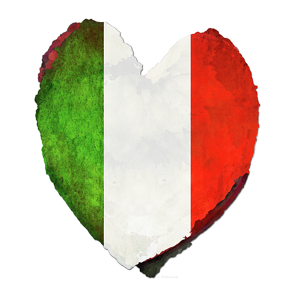 I Love Italy - Italian Flag Heart Art iPhone Case by Sharon ...