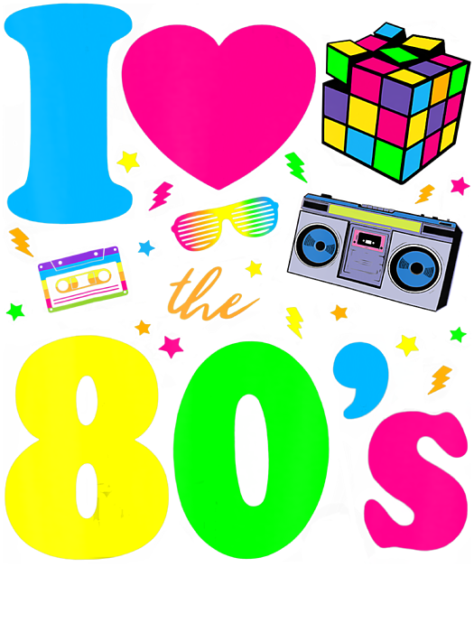 I Love The 80S Clothes And Men Party Greeting Card by Kiem Chu Duong