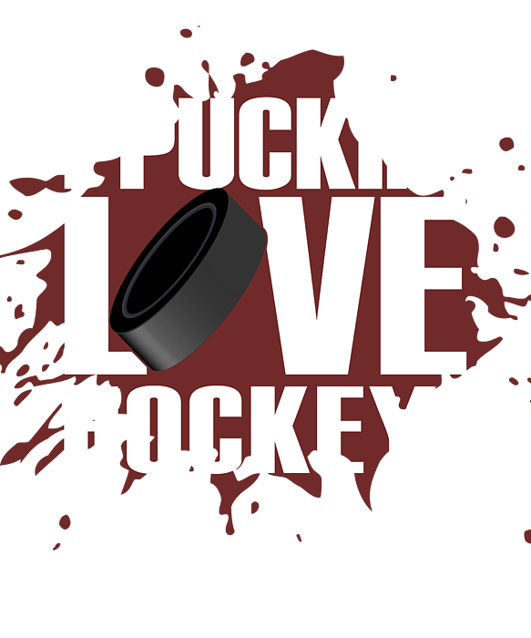 I Puckin Love Hockey Funny Sports Pun T-Shirt by Jacob Zelazny