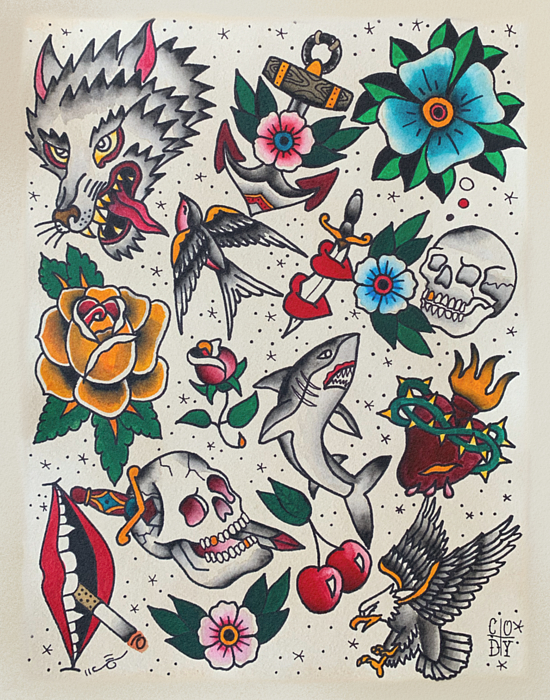 Traditional Tattoo Flash Outline Stock Illustrations Cliparts and Royalty  Free Traditional Tattoo Flash Outline Vectors