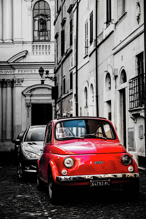 Joseph S Giacalone - Iconic Red Fiat - Rome, Italy