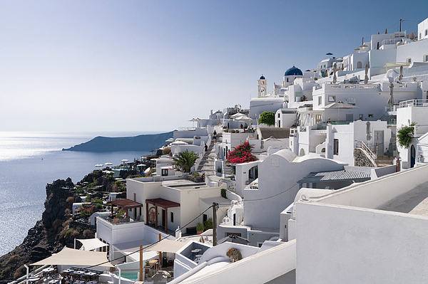 Wayne Moran - Iconic Views from Fira Santorini Greece Whitewashed Buildings II