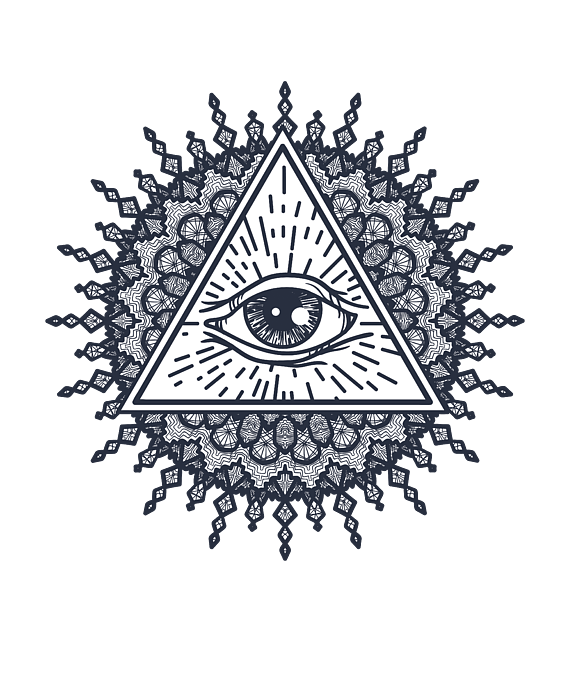 Illuminati Conspiracy Masonic Triangle Mandala Gift Face Mask by