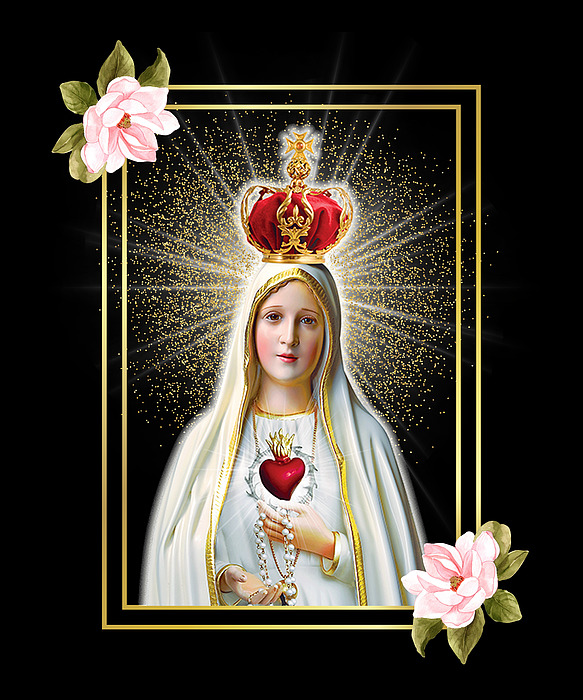 Immaculate Heart of Our Lady of Fatima Virgen Mary Sticker by Ernesto  Tavares Gaiteiro - Pixels