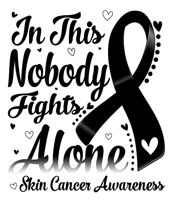 In This Family Nobody Fight Alone Skin Cancer Awareness Greeting Card ...