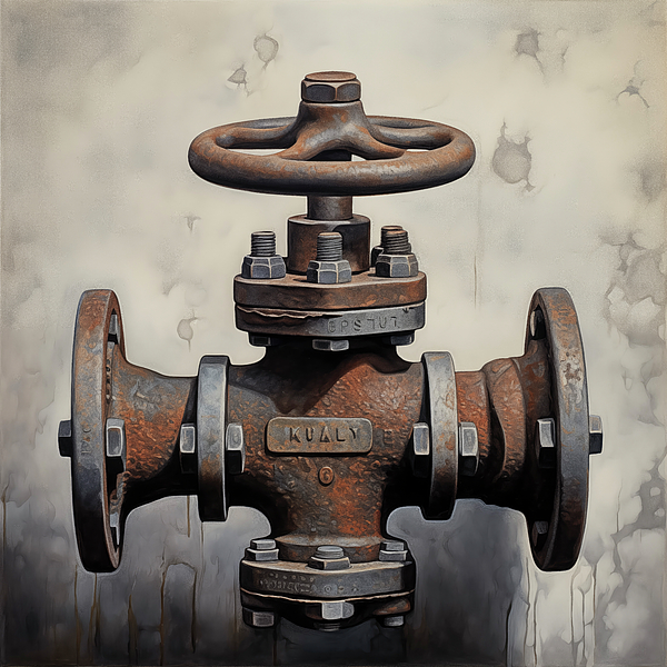 Yo Pedro - Industrial Iron Valve Tree Artwork 04