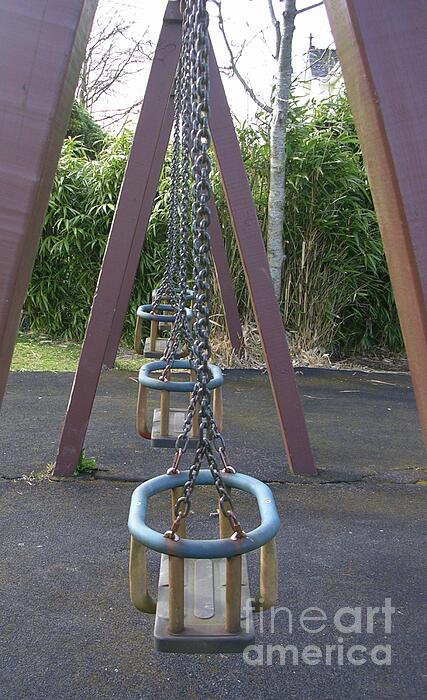 Lesley Evered - Infant Swings In Village Playpark