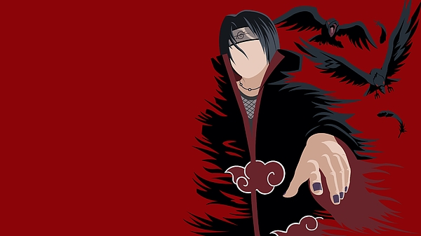 Naruto Itachi Uchiha with Red Eyes Wallpaper Desktop & Laptop