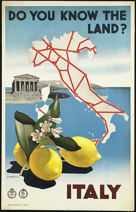 Vintage Poster - Linda Howes Website - Italy Vintage Travel Poster