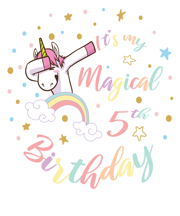 It's My 5th Magical Birthday Girls Unicorn Birthday T-Shirt It's My 5th Magical Birthday Girls Unicorn Birthday T-Shirt