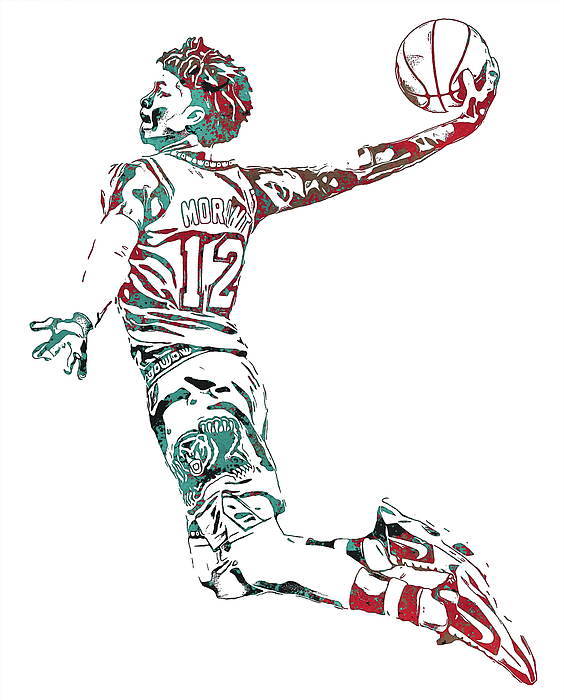 Ja Morant Memphis Grizzlies Watercolor Strokes Pixel Art 3 T-Shirt by Joe  Hamilton - Pixels