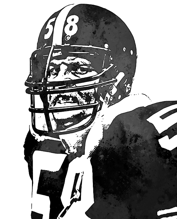 Jack Lambert Pittsburgh Steelers Nfl Portrait Art T-Shirt by Joe Hamilton -  Fine Art America