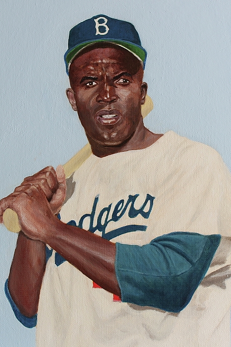 Jackie Robinson Kids T-Shirt by Adam Fredricksen - Pixels