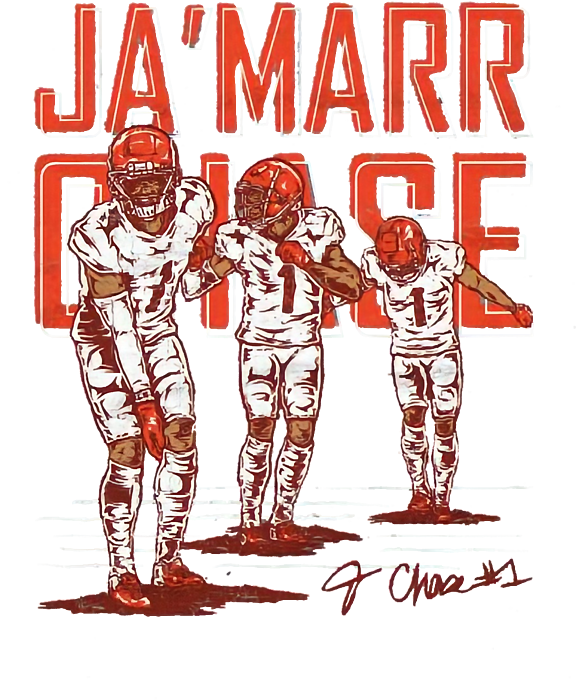 Ja'Marr Chase touchdown dance Sticker by Kelvin Kent - Pixels