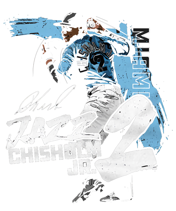  Jazz Chisholm Jr. 3/4 Sleeve T-Shirt (Baseball Tee, X
