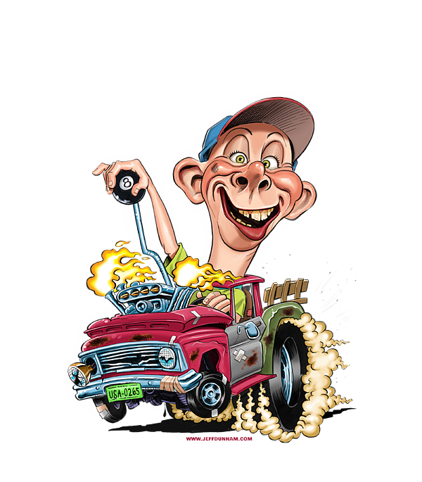 Jeff Dunham Bubba J Hot Rod Pick Up Truck Ornament by Emrei Elean - Fine  Art America