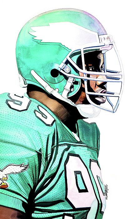 Jerome Brown - Philadelphia Eagles Fleece Blanket by Michael Pattison -  Pixels Merch