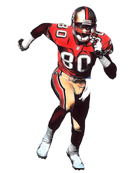 Jerry Rice San Francisco 49ers Watercolor Strokes Pixel Art 150