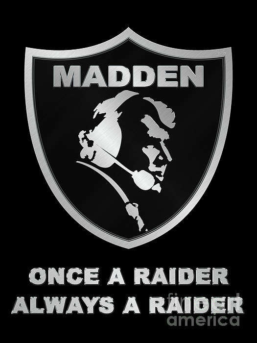 John Madden Raiders Memorial Shield Always A Raider Achievements Logo  Fleece Blanket
