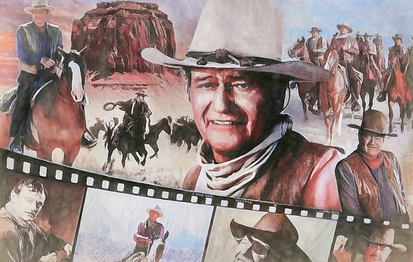 John Wayne Collage Fleece Blanket