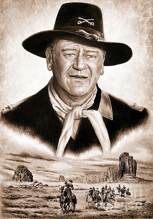 John Wayne U S Cavalry Fleece Blanket by Andrew Read Pixels