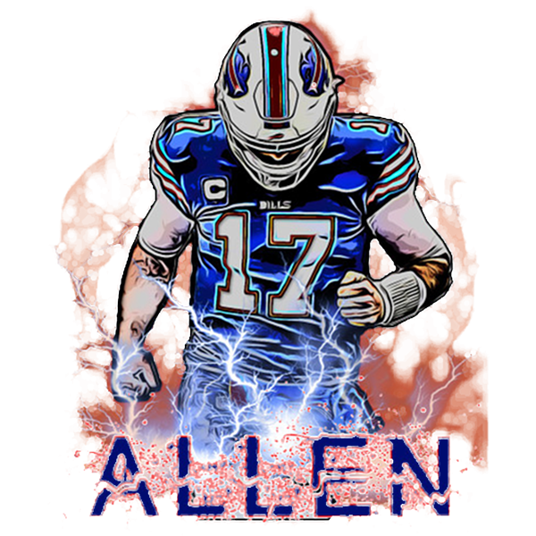 Josh Allen Buffalo Bills Potato Drawing - Buffalo Bills - Posters and Art  Prints