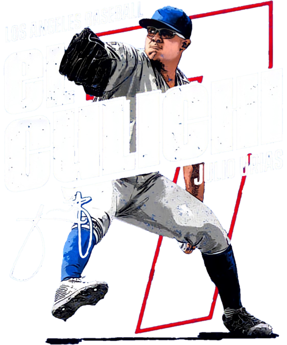 Julio Urias Baseball Paper Poster Dodgers 2 - Julio Urias - Sticker