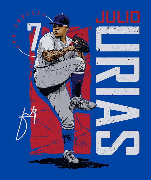 Julio Urias Baseball Paper Poster Dodgers 2 - Julio Urias - Sticker