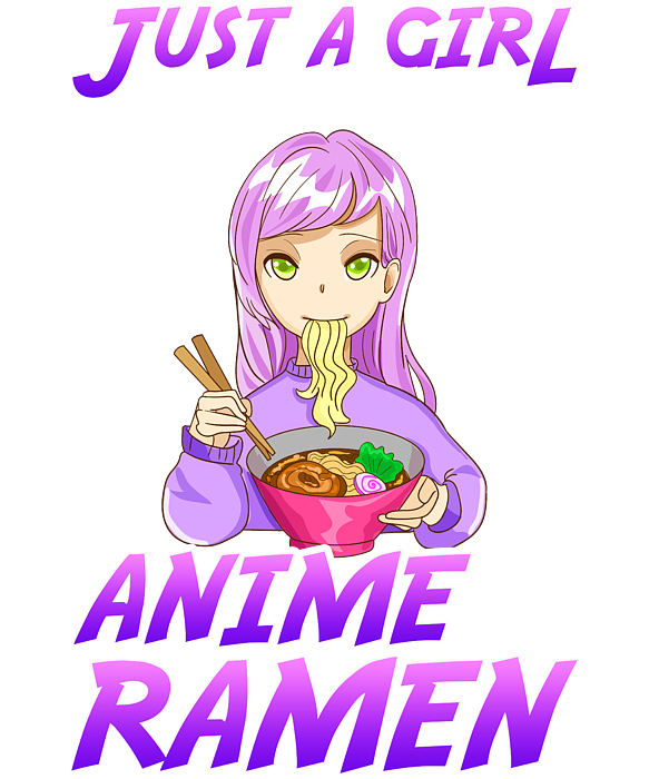 Just A Girl Who Loves Anime Ramen Duvet Cover by The Perfect Presents -  Fine Art America