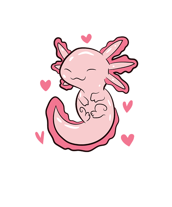Girl Axolotl Birthday Party Favor Tags, Axolotl Thank You Tags