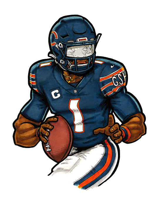 Chicago Bears: Justin Fields 2022 Orange Uniform - Officially Licensed NFL  Removable Adhesive Decal
