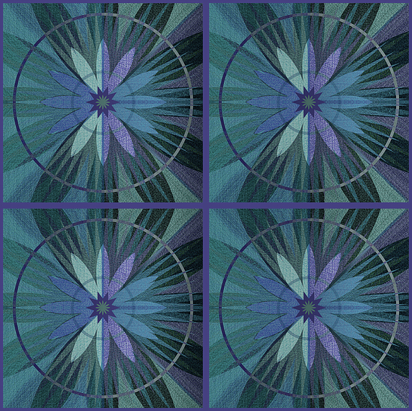 Elena Francis - Kaleidoscope Pattern in Blue