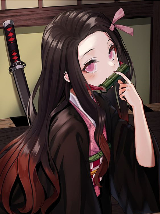 Kamado Nezuko and Katana Sword - Demon Slayer - Kimetsu No Yaiba Carry ...