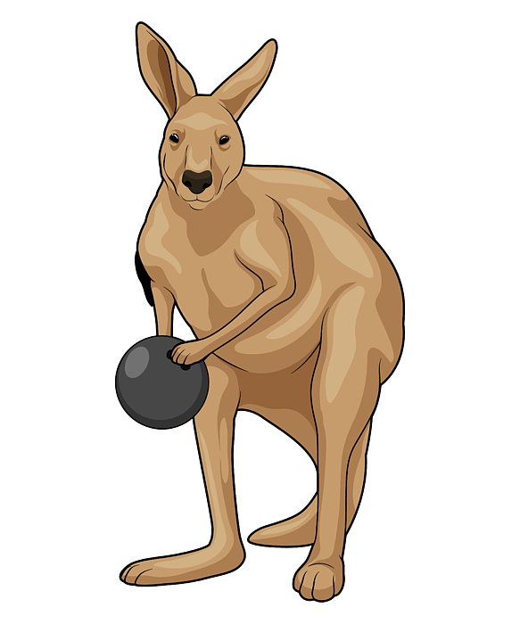 Kangaroo as Cook with Pan Yoga Mat by Markus Schnabel - Fine Art America