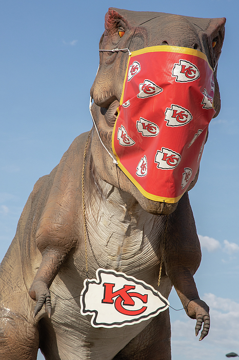 Kansas City Chiefs Dinosaur Youth T-Shirt by John McGraw - Pixels