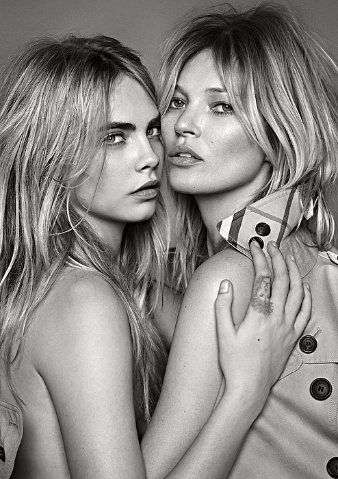 Ziggy Print - Kate Moss and Cara Delevingne Print Model Fashion Supermodel Heroin Chic